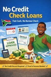 No credit check loans in South Africa explained with proof of income and fast payout