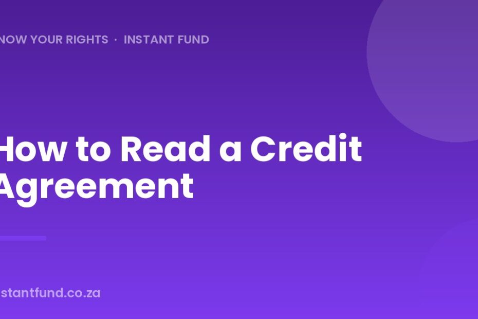 How to Read a Credit Agreement