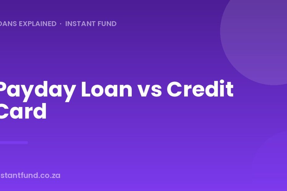 Payday Loan vs Credit Card