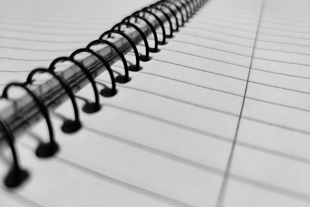Notebook and charts used for financial planning
