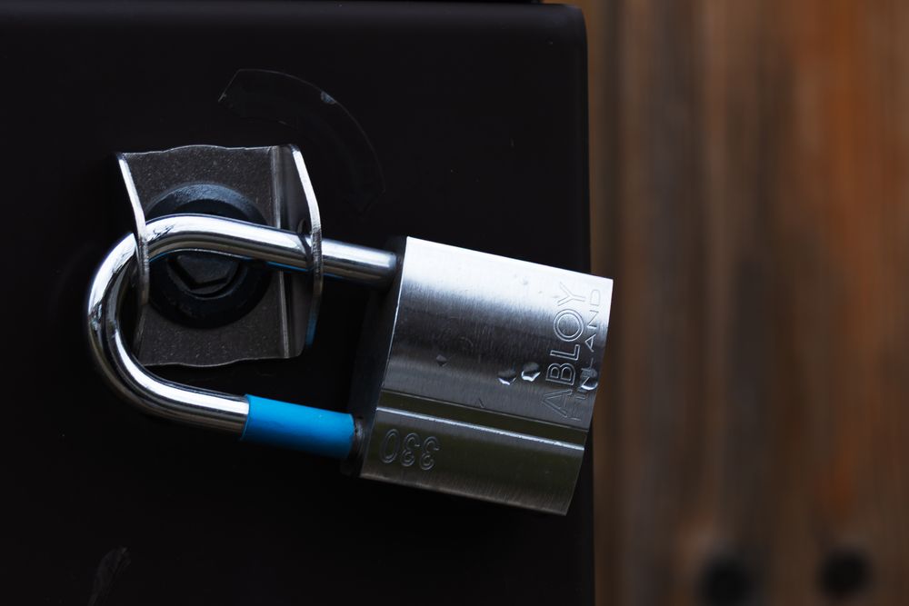 Padlock representing security and protection