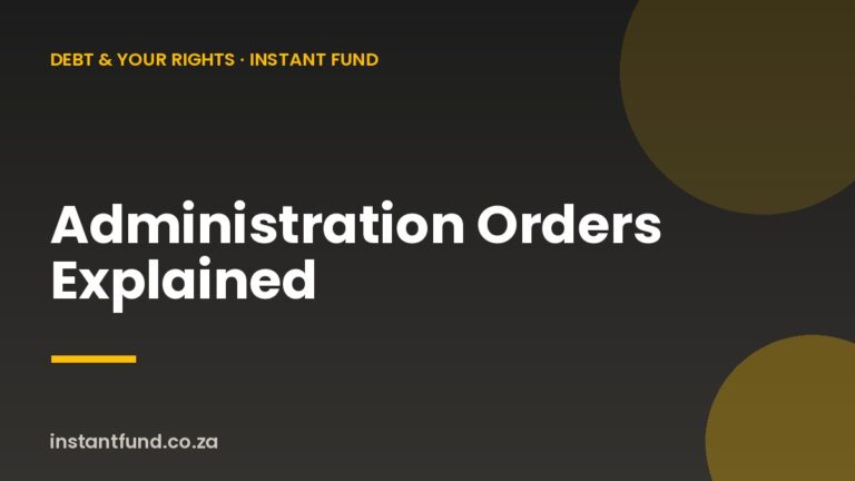 Administration Orders in South Africa: How They Work