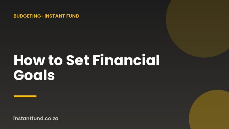 How to Set Financial Goals