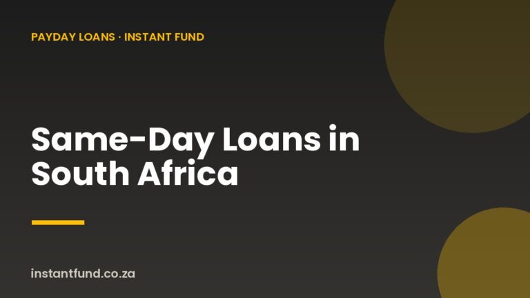 Same-Day Loans in South Africa: How They Really Work
