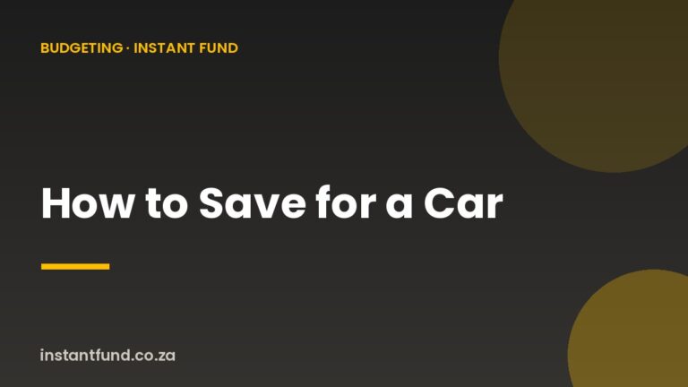 How to Save for a Car