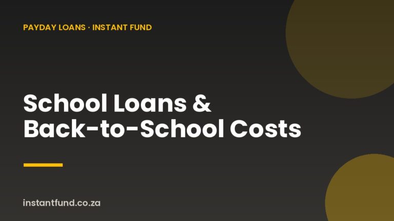 School Loans and Back-to-School Costs in South Africa
