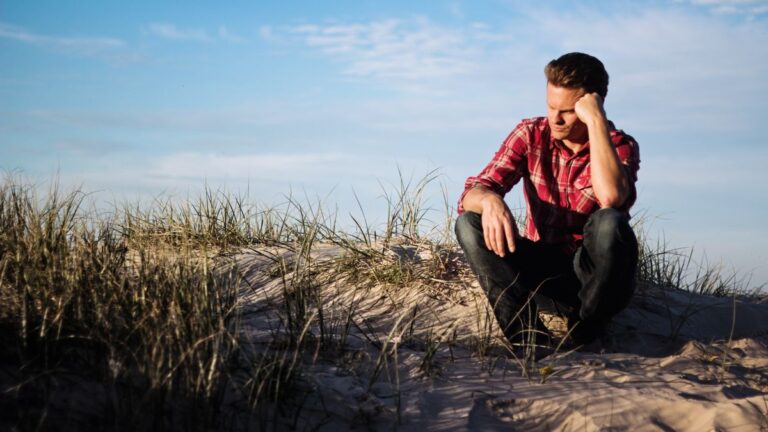 Person looking worried after a loan application was declined