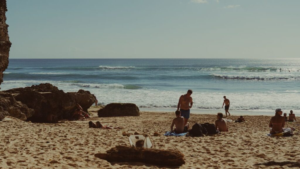Beach holiday with sea and sand