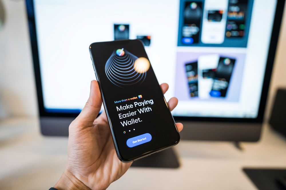 Person using a banking app on a smartphone