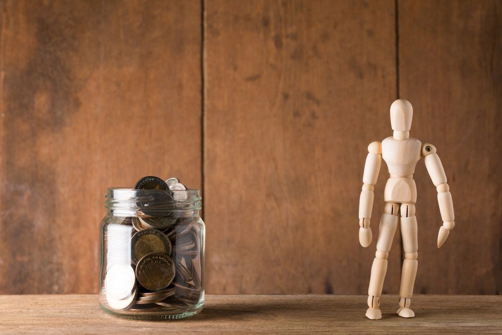 Savings jar and a savings tracker, where a tax refund can go first