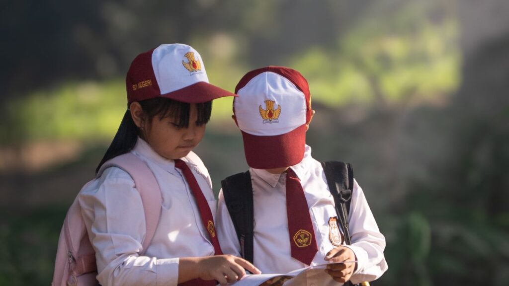 School children in uniform