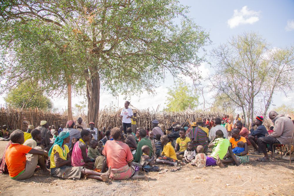 Group of women meeting in their community, a stokvel meeting in the community