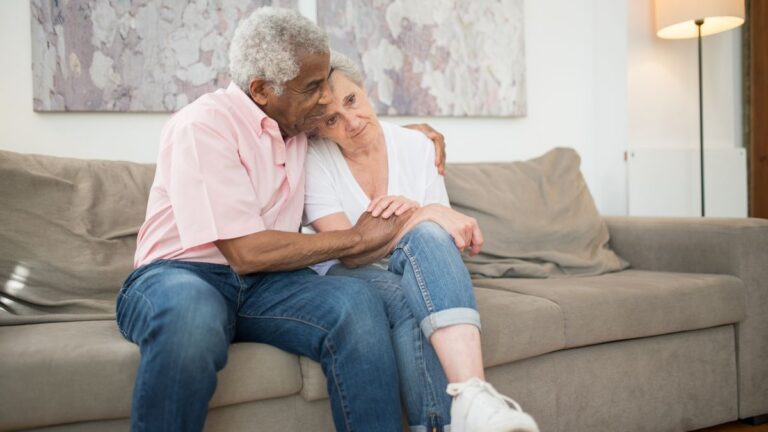 Retired couple spending time together