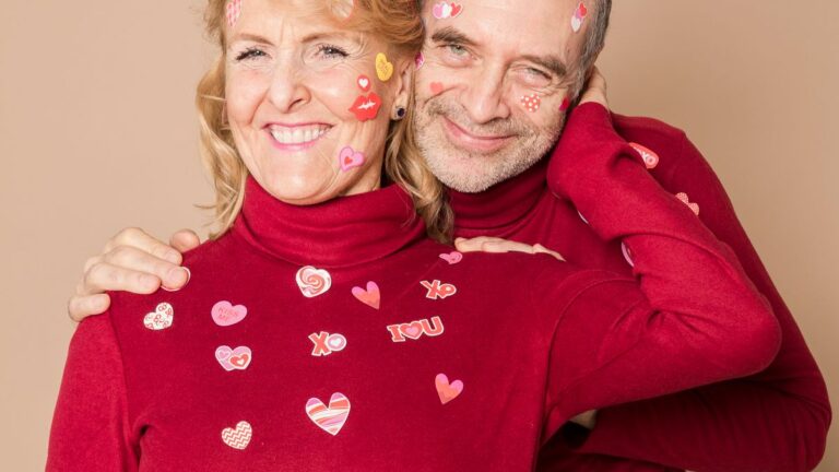 Valentine's Day gift and couple holding hands